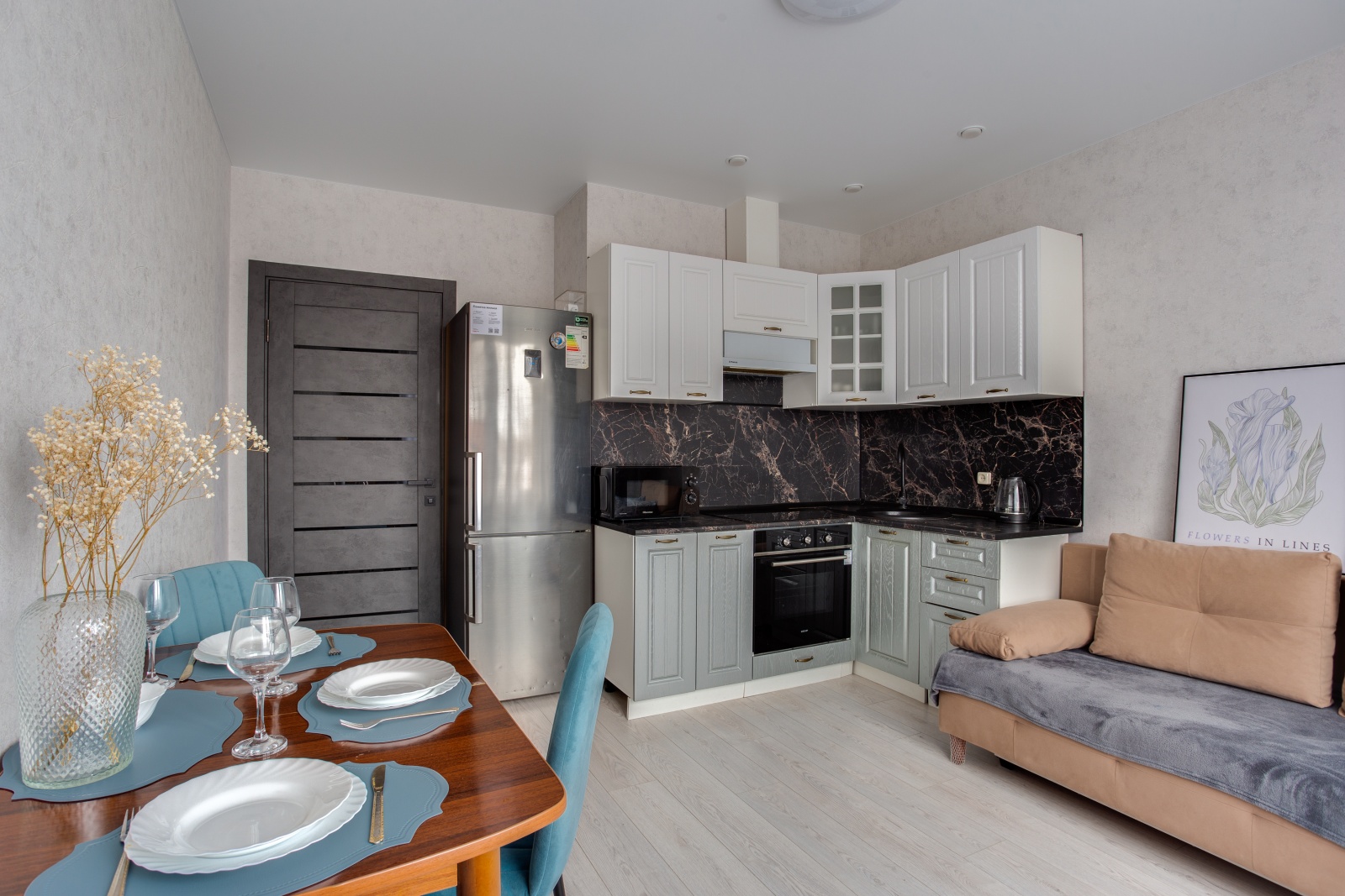 1-к. квартира, 39 м², 3 кровати