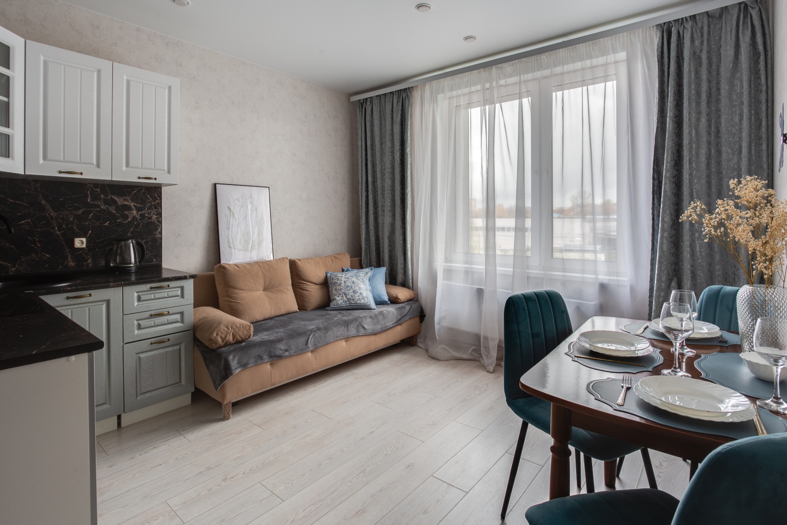 1-к. квартира, 39 м², 3 кровати